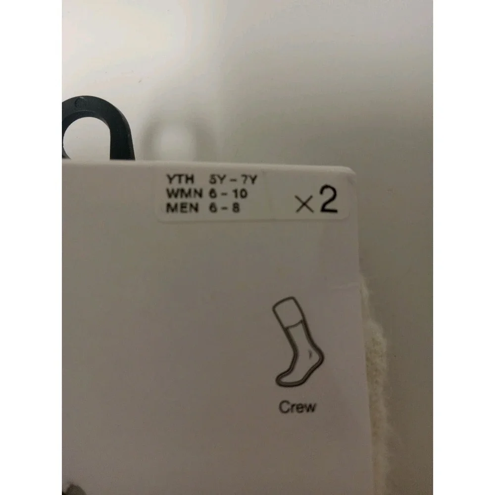 Nike Cozy Crew Socks M 6-8 W 6-10 Pink Brown‎ Cream 2 Pairs